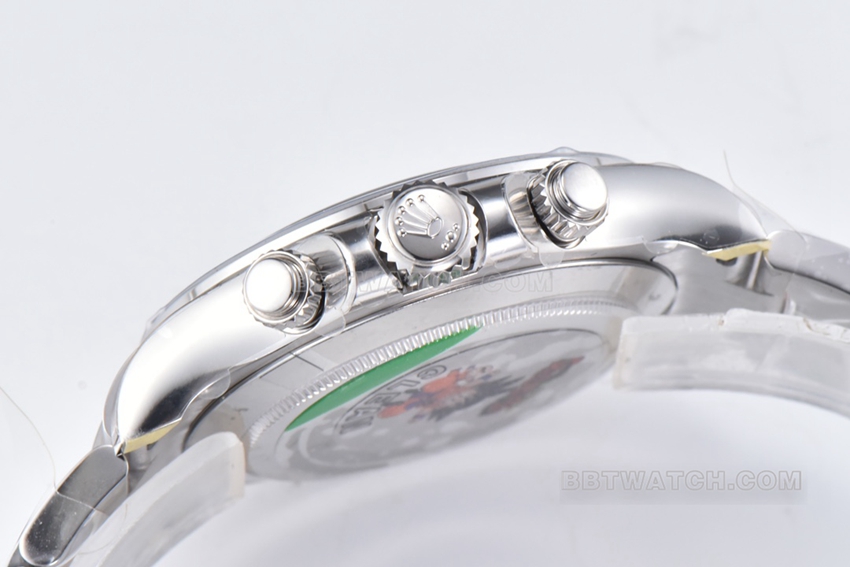 Factory C Rolex Daytonatop-tier 1:1high-quality replicablack dialsteel bracelet model m116509-0055side live photo