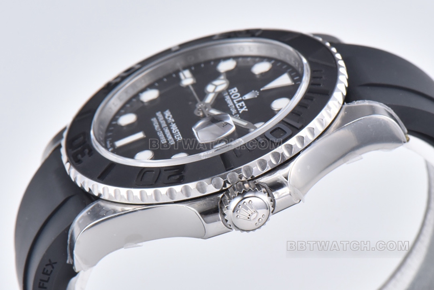 C Factory Rolex Yacht-Master 42mm Black Dial Rubber Strap M226659-0002 Real Side Shot