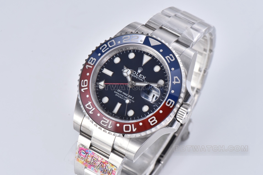 Factory C RolexGMT-Master1:1super cloneblue dialPepsi bezelm126719blro-0003front live photo