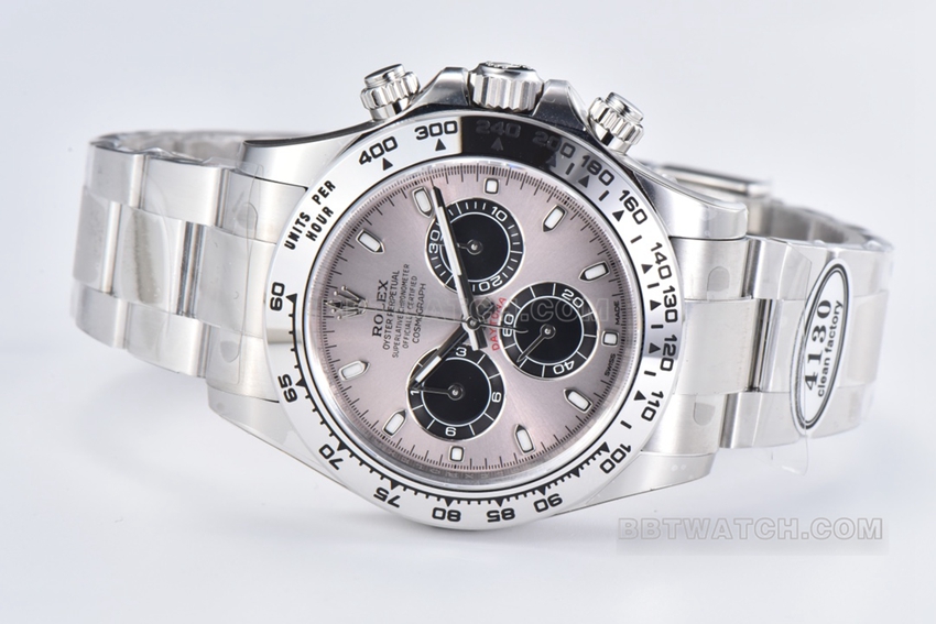 Factory C Rolex Daytona1:1super silver gray plate steel bracelet model m116509-0072front live photo