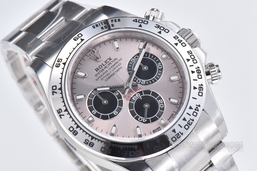 Factory C Rolex Daytona1:1super silver gray plate steel bracelet model m116509-0072front live photo