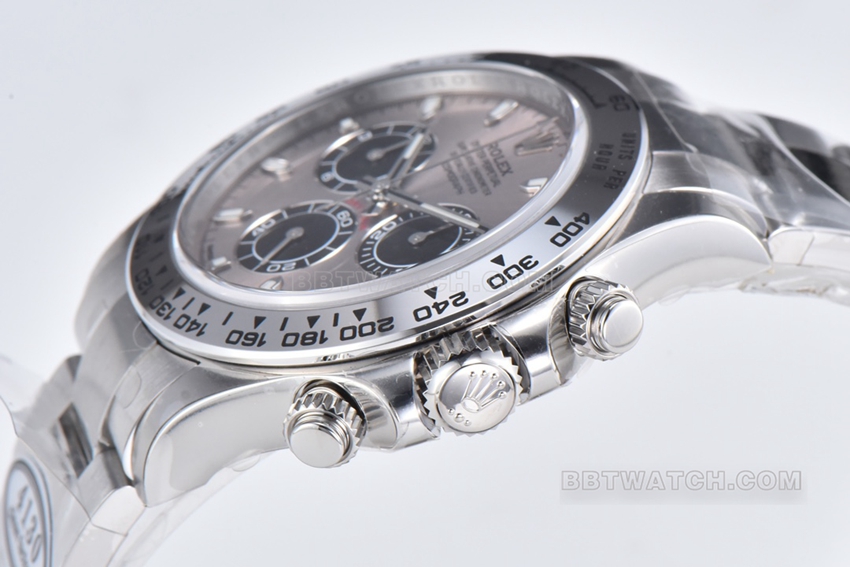 Factory C Rolex Daytona1:1super silver gray plate steel bracelet model m116509-0072side live photo