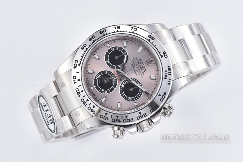 Factory C Rolex Daytona1:1super silver gray plate steel bracelet model m116509-0072front live photo