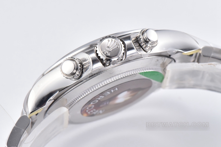 Factory C Rolex Daytona1:1super silver gray plate steel bracelet model m116509-0072side live photo