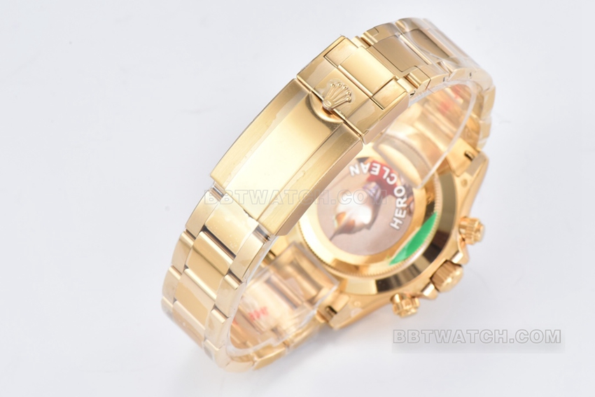 Factory C RolexDaytonatop-tier 1:1high-quality replicablack dialyellow goldsteel bracelet model m116508-0008braceletlive photos