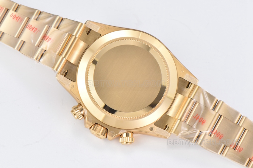 Factory C RolexDaytonatop-tier 1:1high-quality replicablack dialyellow goldsteel bracelet model m116508-0008caseback live photo