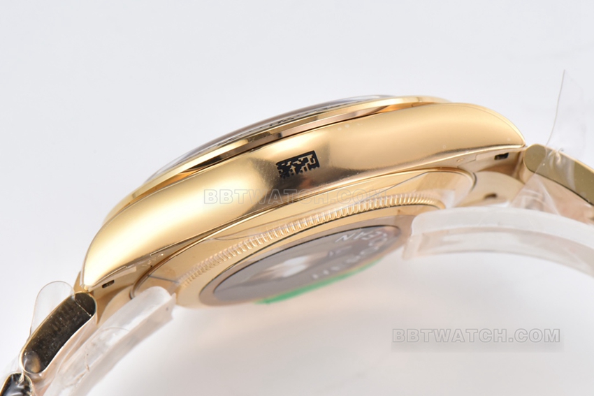 C factory RolexDaytona1:1super cloneblack dialyellow gold little devil steel bracelet model m116508-0009side live photo