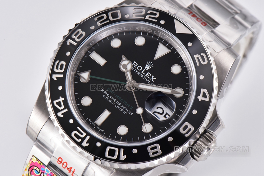 Factory C RolexGMT-Mastertop-tier 1:1high-quality green needle 116710LN-0001front live photo