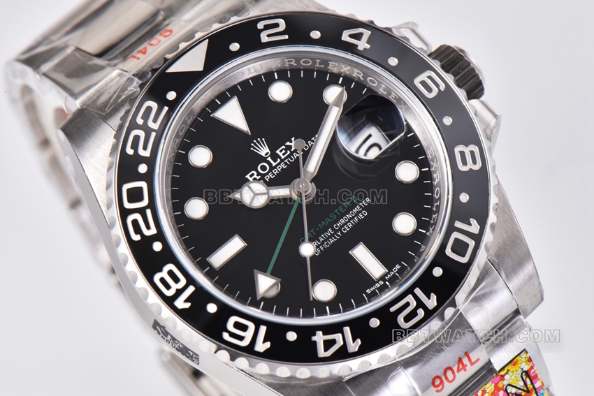 Factory C RolexGMT-Mastertop-tier 1:1high-quality green needle 116710LN-0001front live photo
