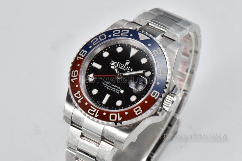 C factory RolexGMT-Master type top-tier 1:1super cloneblack dialPepsi bezelm126710blro-0001front live photo