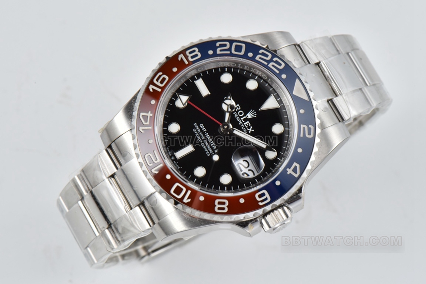 C factory RolexGMT-Master type top-tier 1:1super cloneblack dialPepsi bezelm126710blro-0001front live photo
