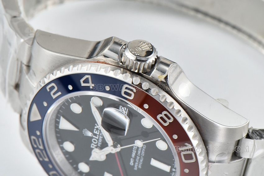 C factory RolexGMT-Master type top-tier 1:1super cloneblack dialPepsi bezelm126710blro-0001side live photo