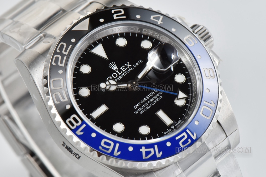 C factory RolexGMT-Master type top-tier Inter Milan circle m126710blnr-0003side live photo