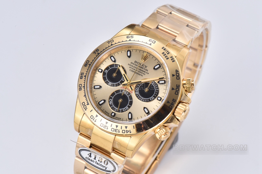 C Factory Rolex Daytona1:1top-tier all gold steel bracelet model m116508-0014front live photo