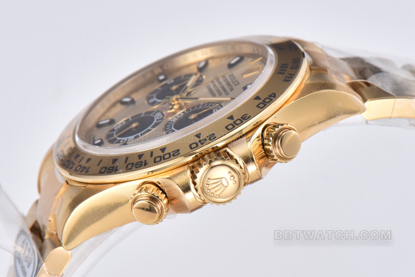 C Factory Rolex Daytona1:1top-tier all gold steel bracelet model m116508-0014side live photo