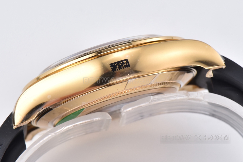 Factory C Rolex Daytonatop-tier 1:1super silver white dialyellow gold rubber model 116518side live photo