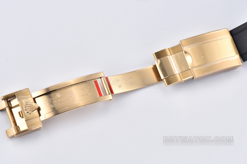 Factory C Rolex Daytonatop-tier 1:1super silver white dialyellow gold rubber model 116518clasplive photos