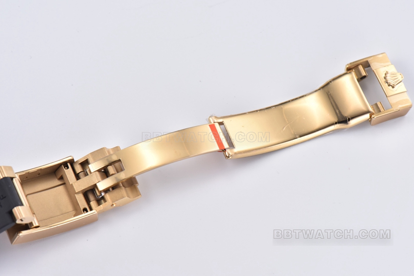 Factory C Rolex Daytonatop-tier 1:1super silver white dialyellow gold rubber model 116518clasplive photos