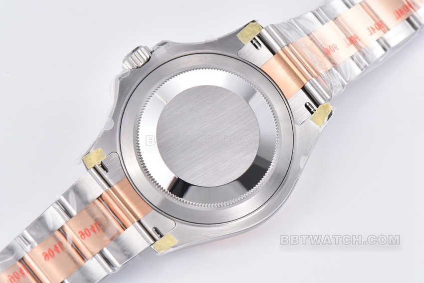 Factory C Rolex Yacht-Master 1:1super cloneblack dial gold steel bracelet model m126621-0002caseback live photo