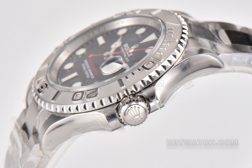 C Factory Rolex Yacht-Master Super A Blue Dial Steel Band Model M126622-0002 Side View Real Shot