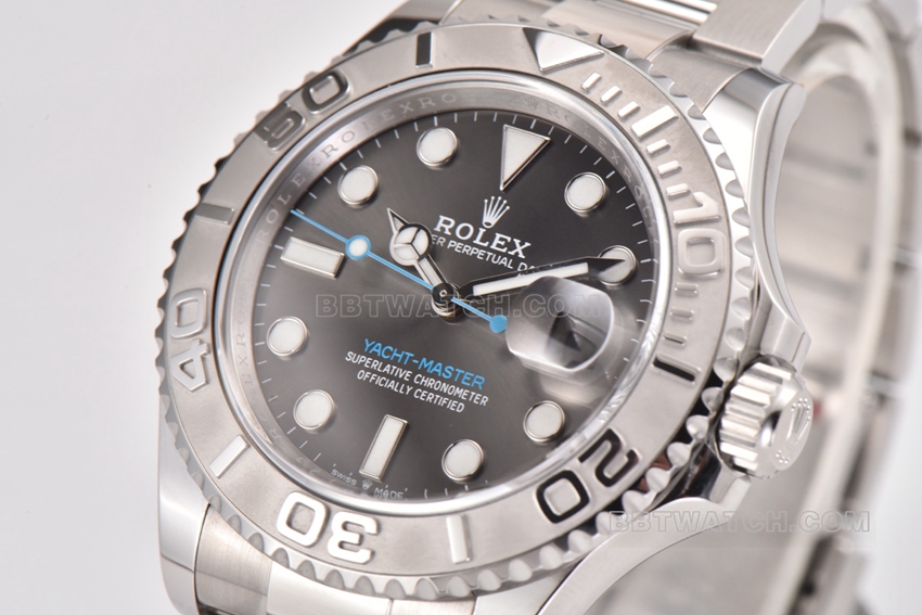 Factory C Rolex Yacht-Master rhodium white plate steel bracelet model m126622-0001front live photo
