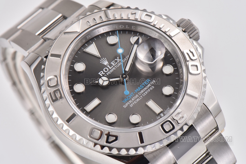 Factory C Rolex Yacht-Master rhodium white plate steel bracelet model m126622-0001front live photo