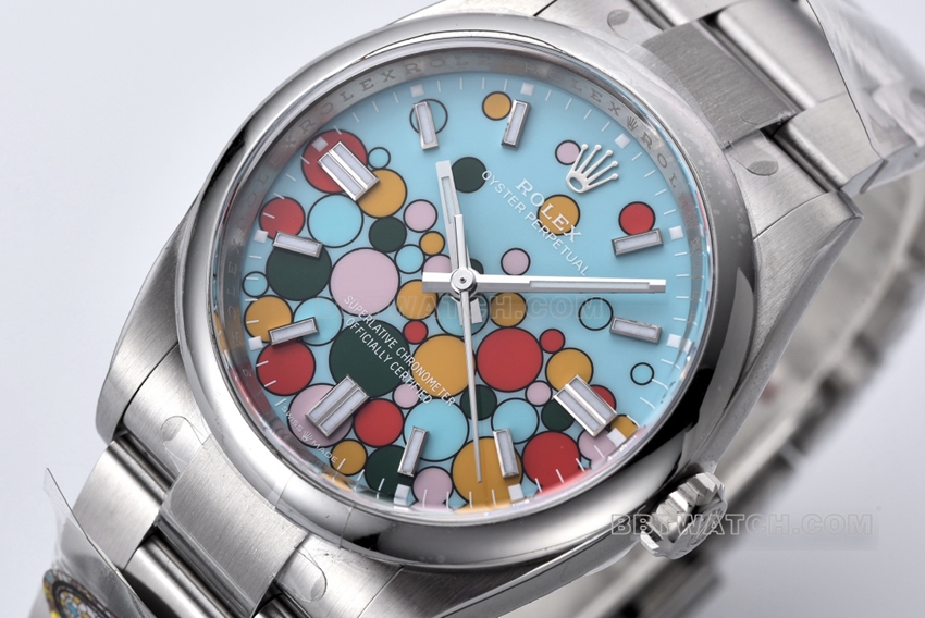 Factory C Rolex Oyster Perpetual 1:1top-tier replica36mm bubble noodle m126000-0009front live photo