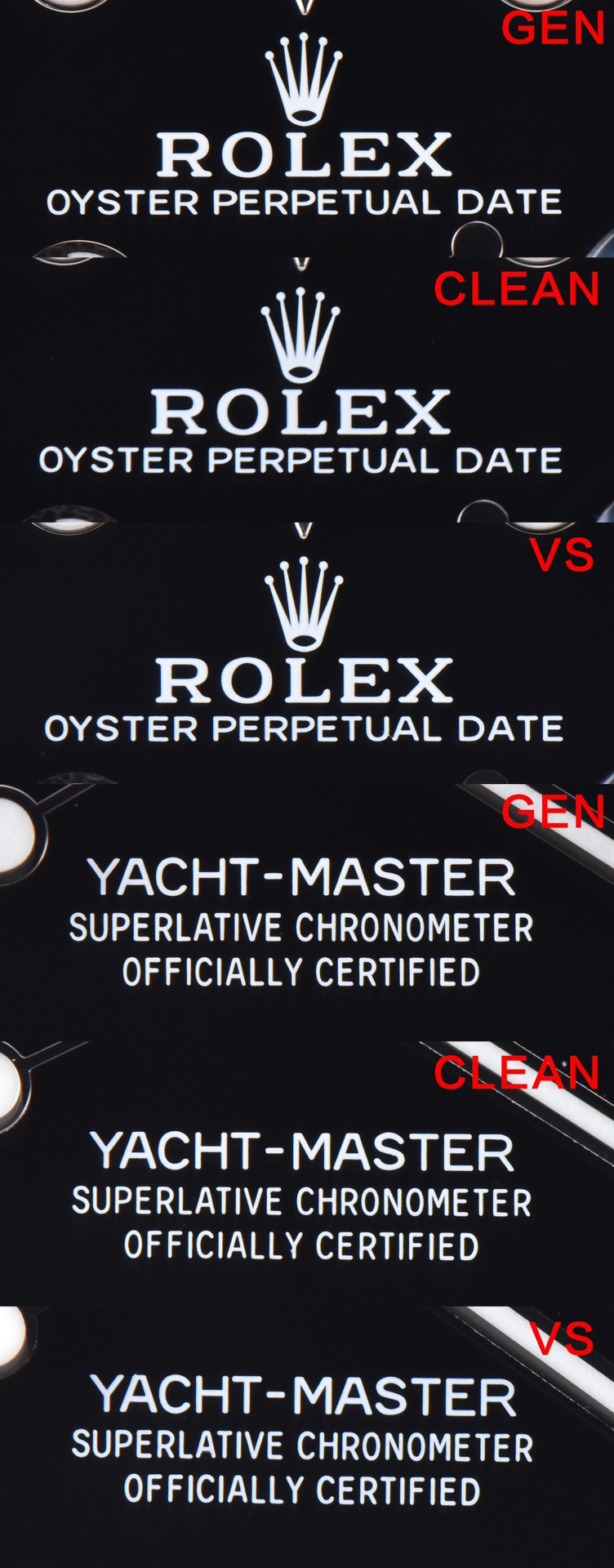 C Factory Yacht-Master white gold genuine and fake comparison evaluation Rolextop-tier watch LOGO comparison chart