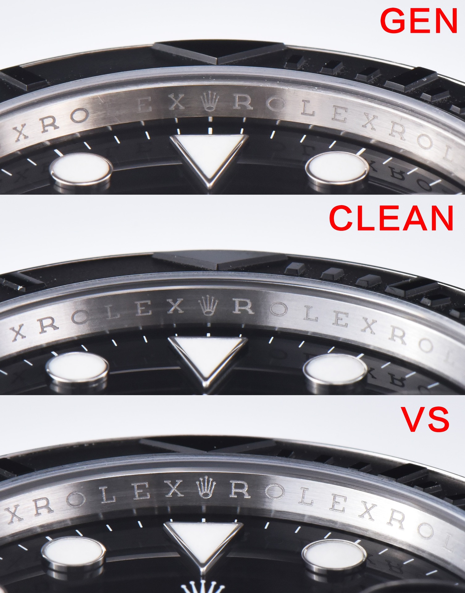 C Factory Yacht Master white gold genuine and fake comparison evaluation Rolextop-tier table bezel comparison chart