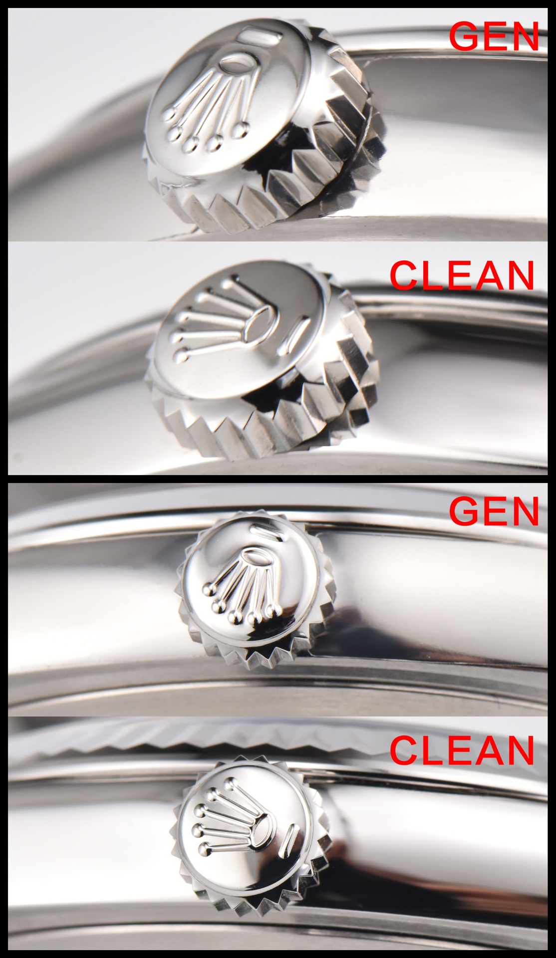 C Factory Log Green True and Fake Comparison Evaluation Rolextop-tier Table Top Comparison Chart