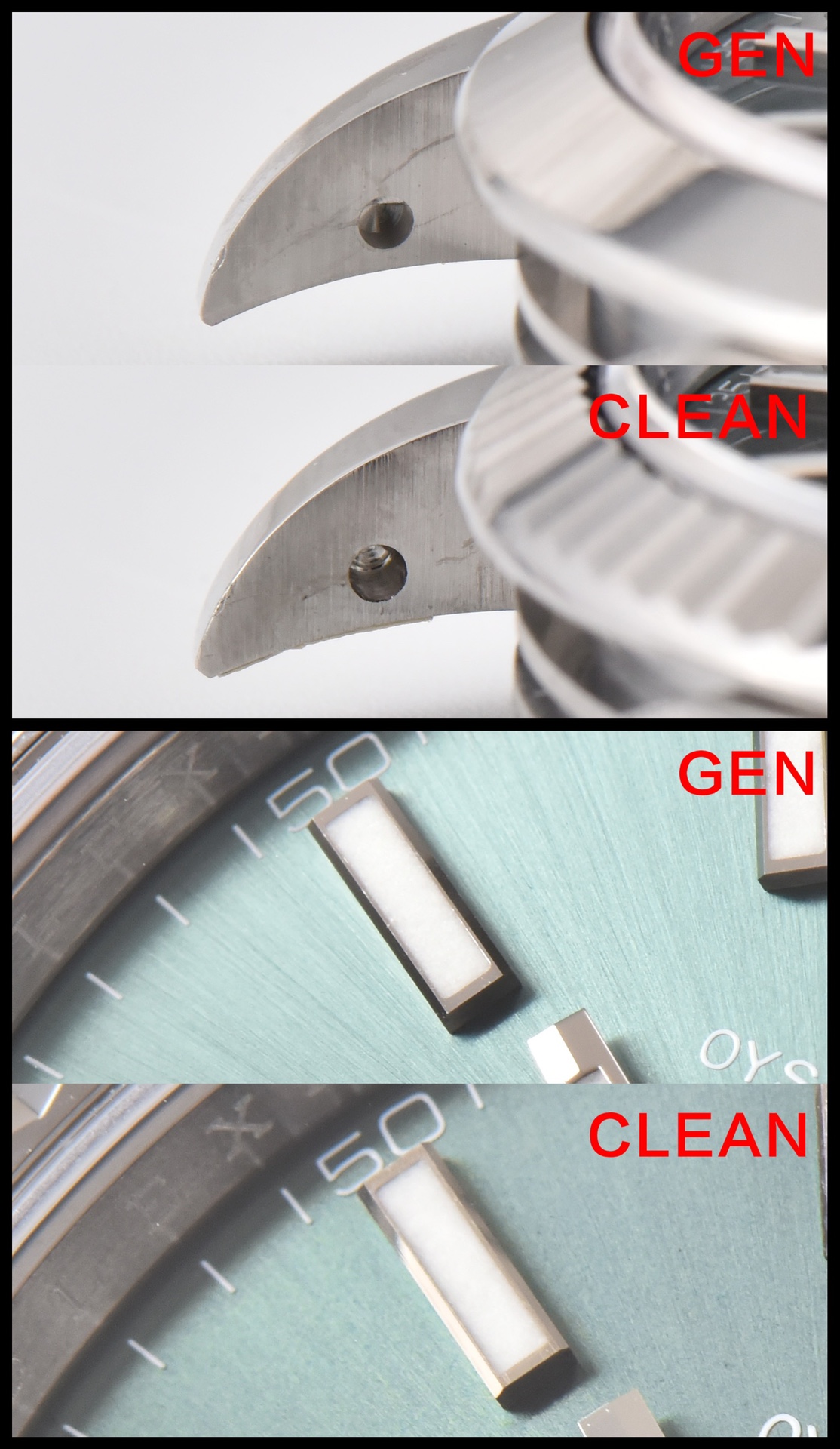Factory C log green genuine and fake comparison evaluation Rolextop-tier table appearance comparison chart