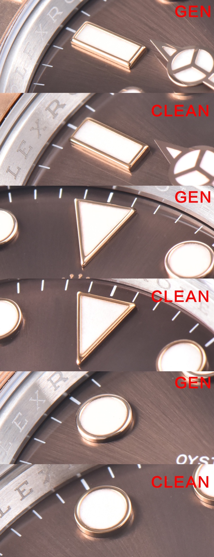 C Factory Yacht-Master Chocolate Color Authentic and Fake Comparison Evaluation Rolextop-tier Watch Time Scale Comparison Chart