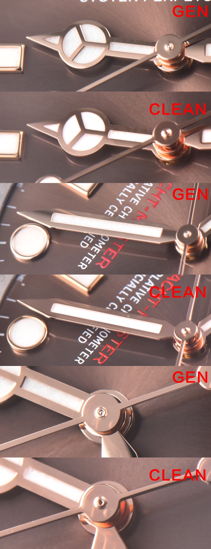 C Factory Yacht-Master Chocolate Color Authentic and Fake Comparison Evaluation Rolextop-tier Watch Hands Comparison Chart
