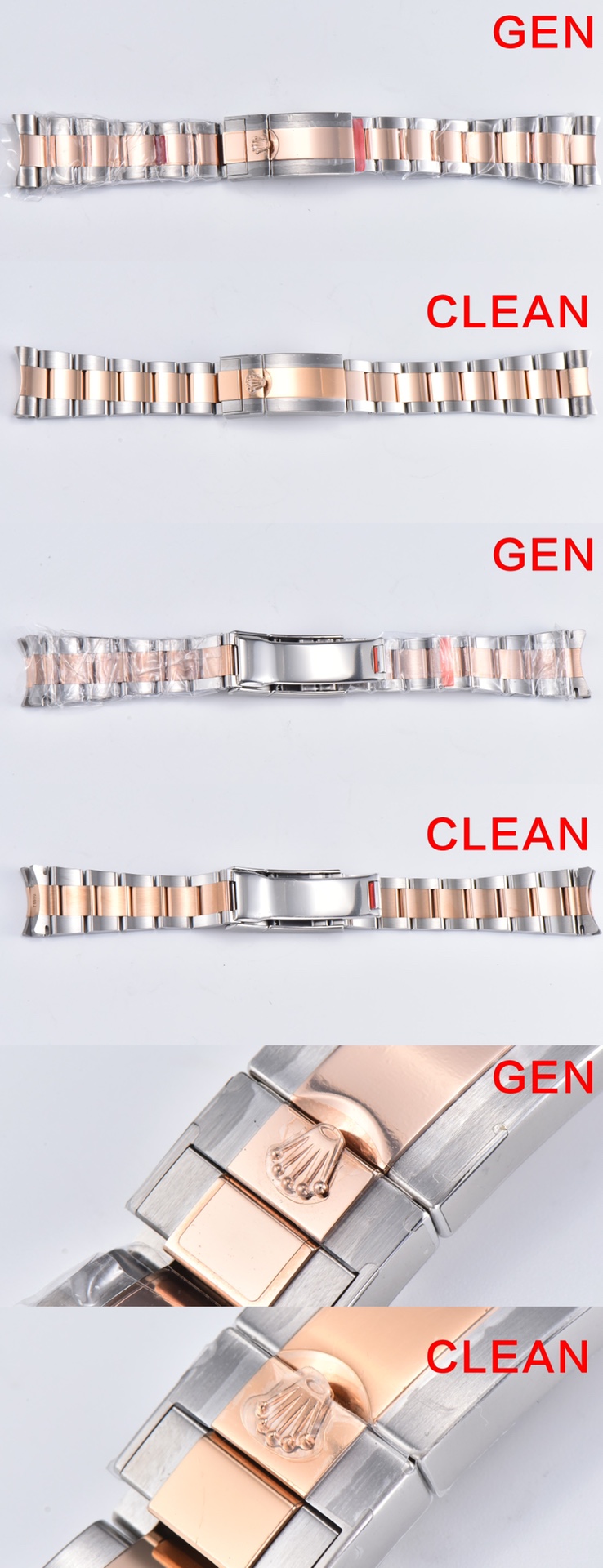 C Factory Yacht Master Model Chocolate Color Authentic and Fake Comparison Evaluation Rolextop-tier Watch Bracelet Comparison Chart