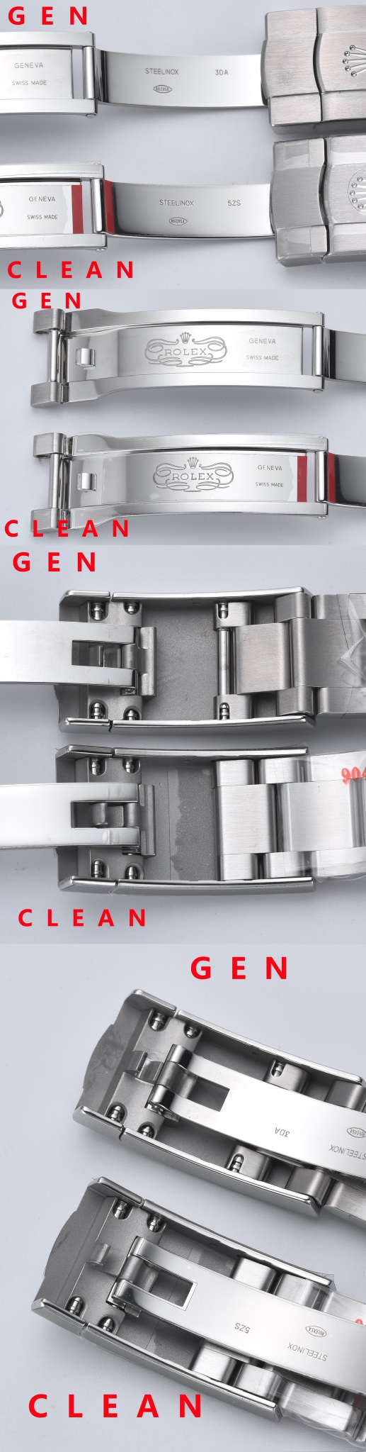 C Factory Log Bubble Face Real vs Fake Review Rolex Top Watch Buckle Comparison Chart