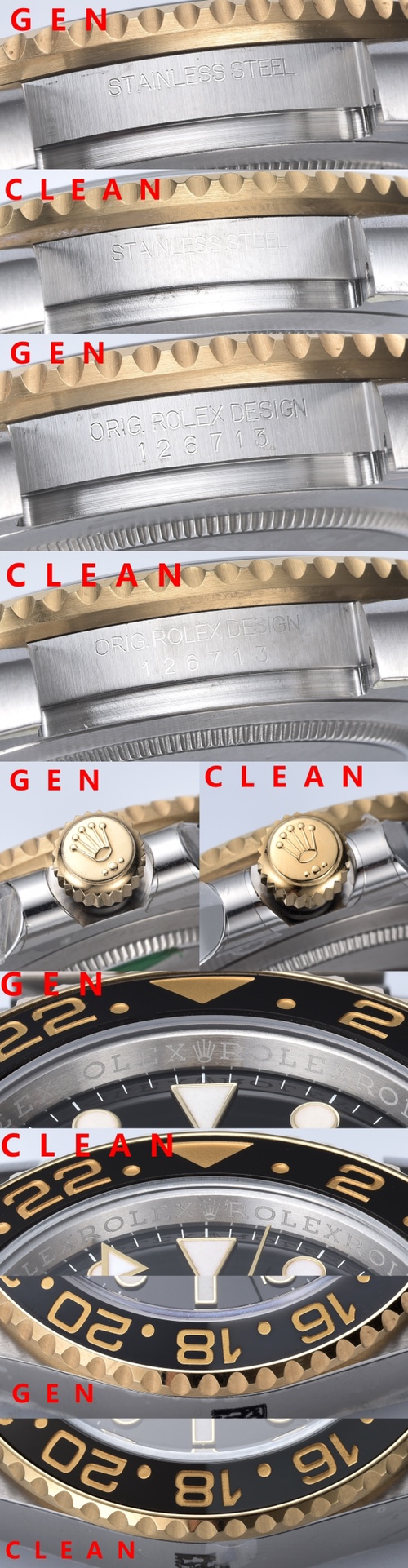 C factory GMT-Master genuine and fake comparison evaluation Rolextop-tier table case comparison chart