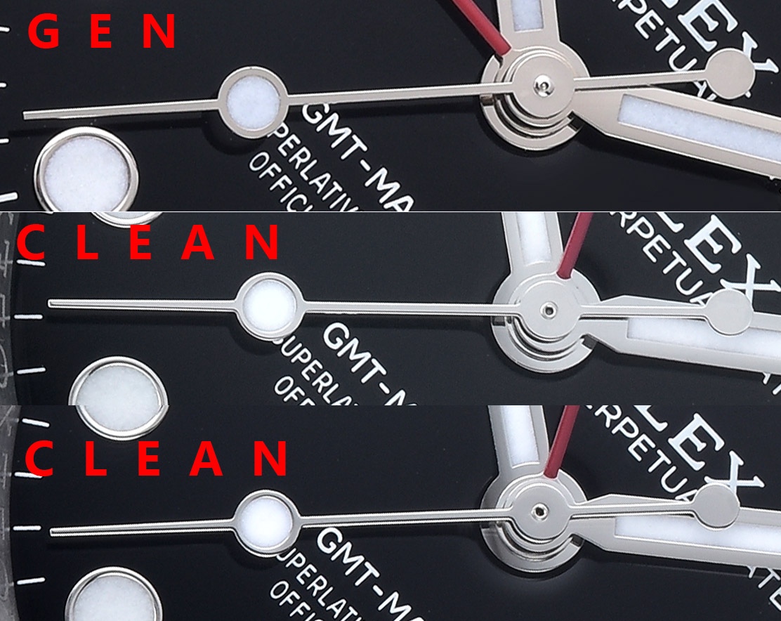 C factory GMT-MasterPepsi bezel genuine and fake comparison evaluation Rolextop-tier table pointer comparison chart