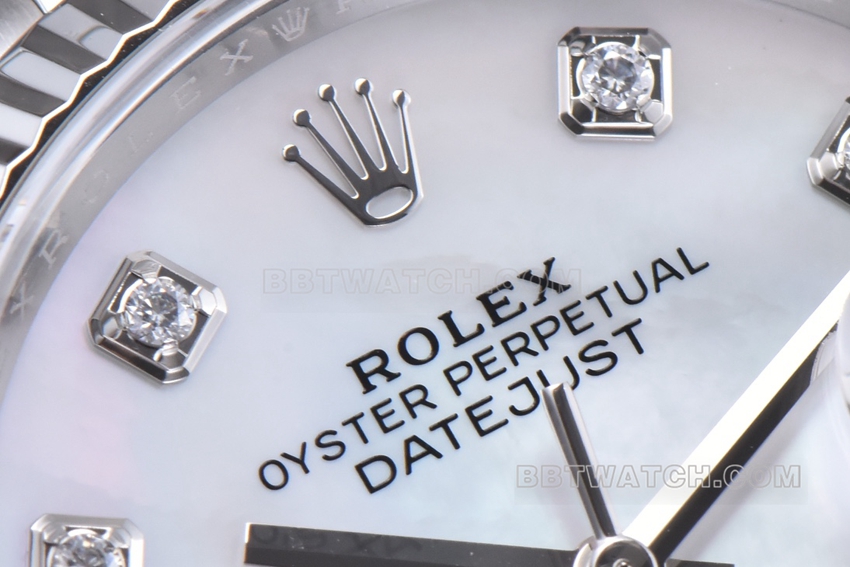 Factory C Rolex log top-tier 1:1super clone36mm mother-of-pearl diamond disc m126234-0019front live photo