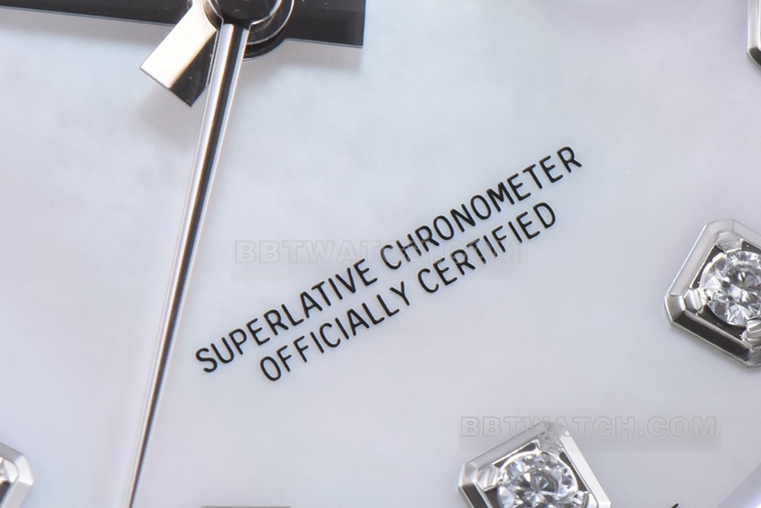 Factory C Rolex log top-tier 1:1super clone36mm mother-of-pearl diamond disc m126234-0019front live photo