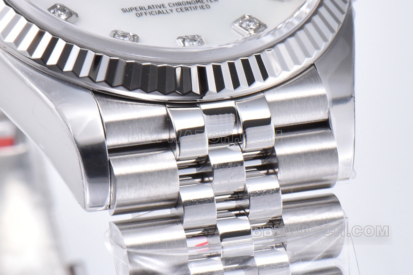 Factory C Rolex log top-tier 1:1super clone36mm mother-of-pearl diamond disc m126234-0019braceletlive photos