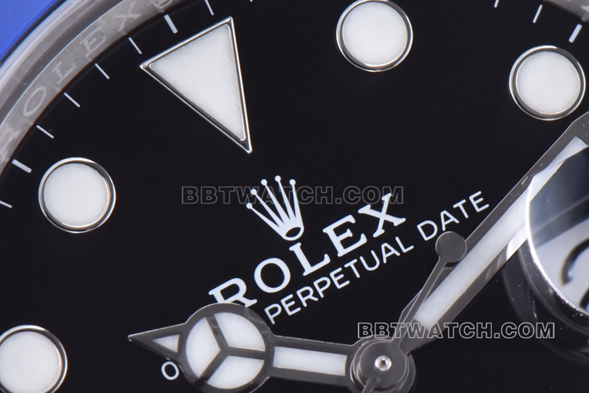 C Factory Rolex Submariner Super A black dial blue bezel steel strap model m126619lb-0003 front real shot photo