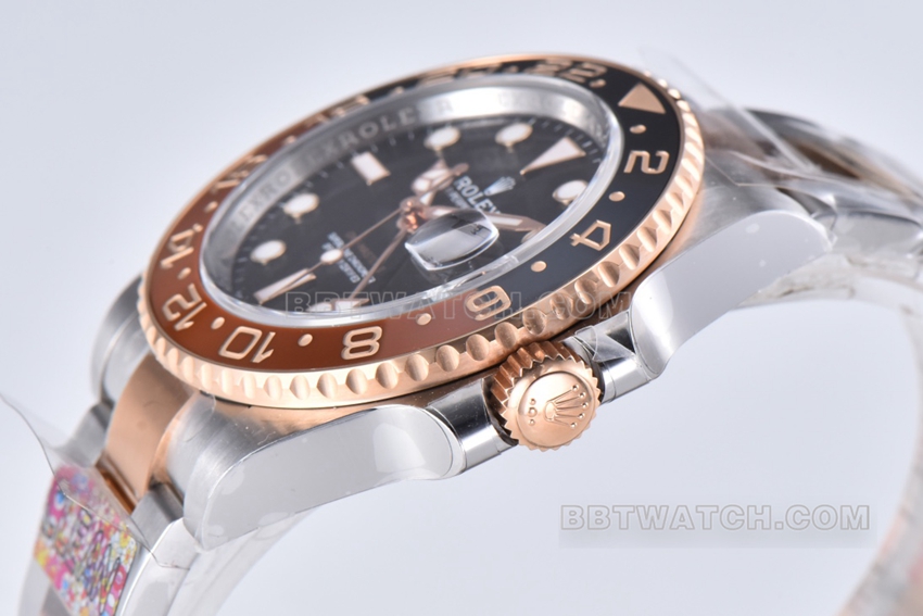 Factory C RolexGMT-Master1:1top-tier root beer ring m126711chnr-0002side live photo