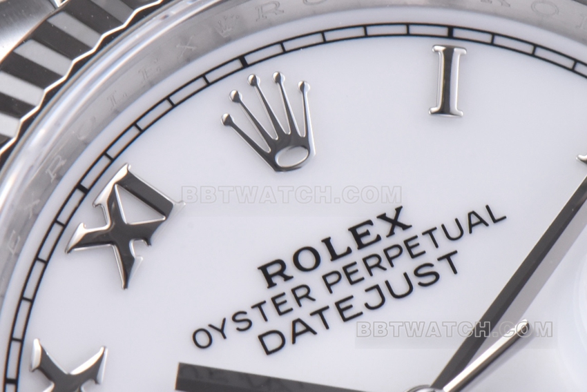 C factory Rolex log top-tier replica36mmwhite dial five grid link m126234-0025front live photo