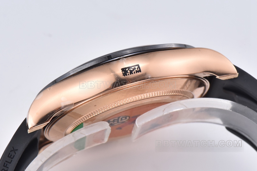C factory RolexDaytona1:1super clonerose goldblack dialM116515ln-0017side live photo