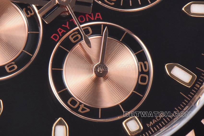 Factory C RolexDaytona1:1super clonerose goldblack dialM116515ln-0017diallive photos