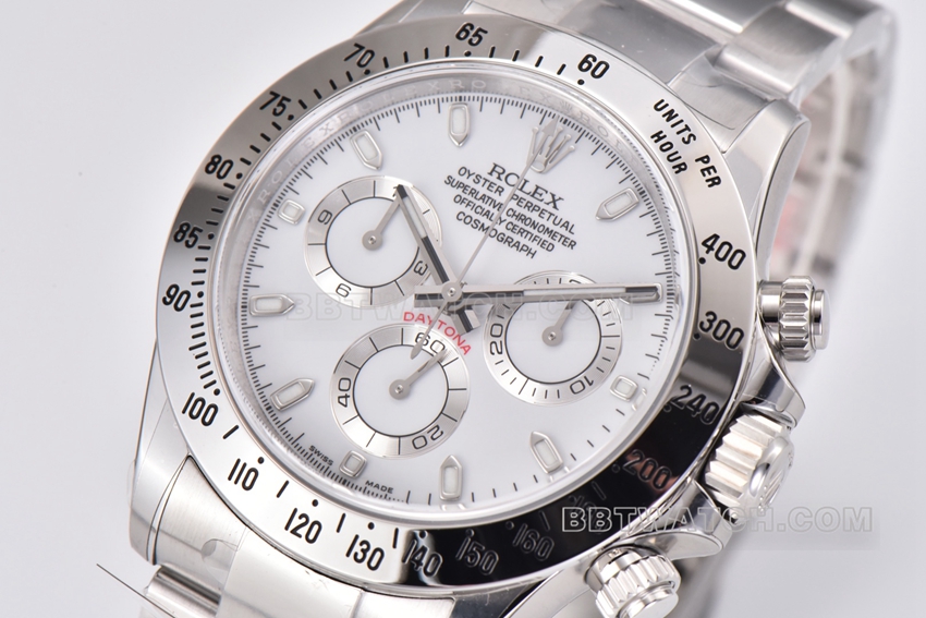 Factory C Rolex Daytona1:1top-tier Bai Gangdi 116520-78590front live photo