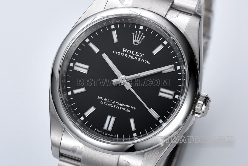 Factory C Rolex Oyster Perpetual top-tier 1:1super clone41mmblack dialm124300-0002front live photo