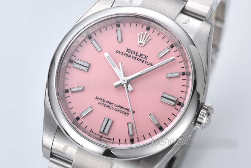 C factory Rolex Oyster Perpetual super A 36mm candy pink disk m126000-0008 front real picture