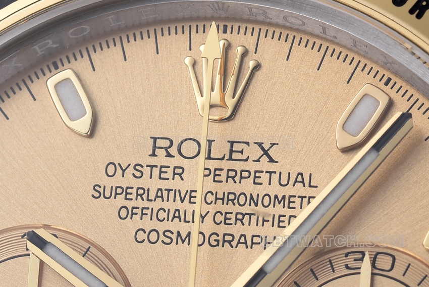Factory C Rolex Daytona1:1super gold disc gold steel bracelet model m116503-0003front live photo