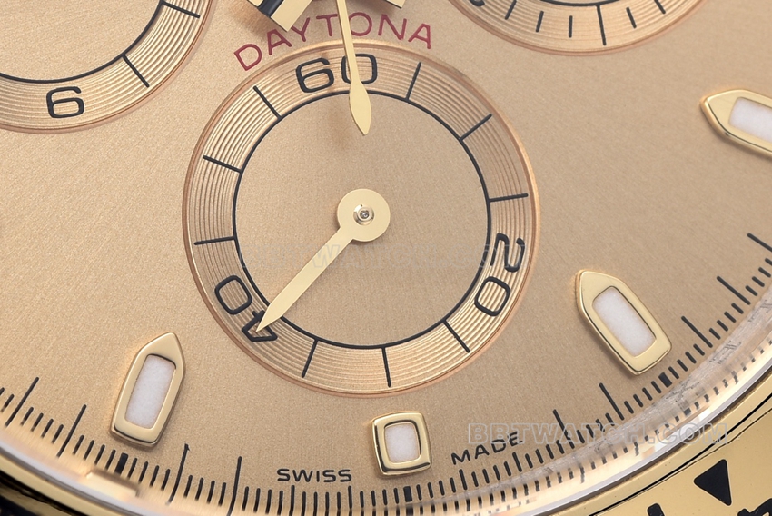 Factory C Rolex Daytona1:1super gold disc gold steel bracelet model m116503-0003front live photo
